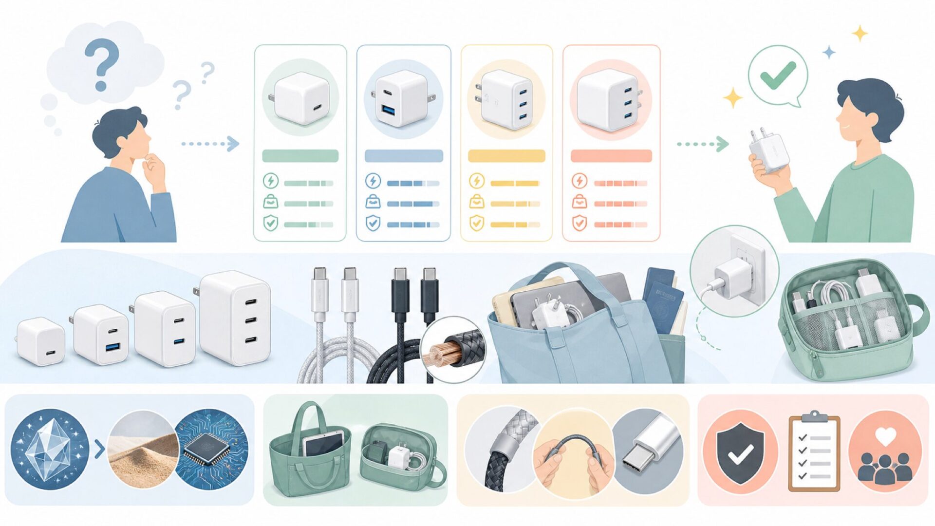 Hootekの製品ラインナップと主な特徴を表すイラスト