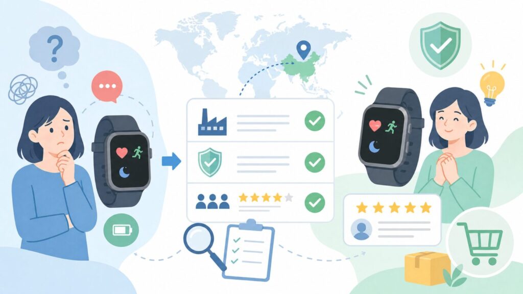 Onefunはどこの国のブランド？中国メーカーの実態と評判を正直に解説の要点を表すイラスト
