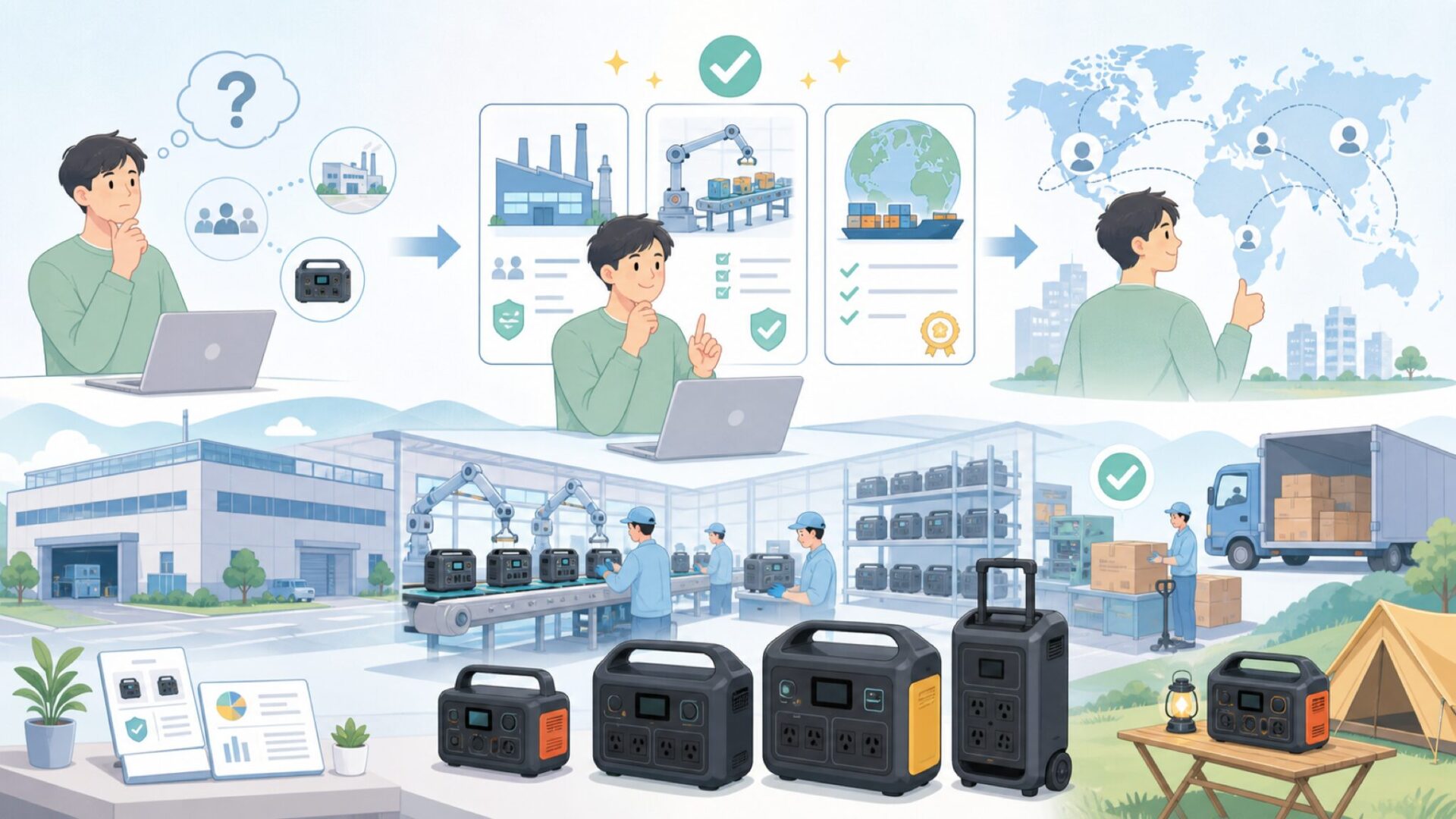 LIPOWERの企業概要——いつから、どんな会社なのかを表すイラスト