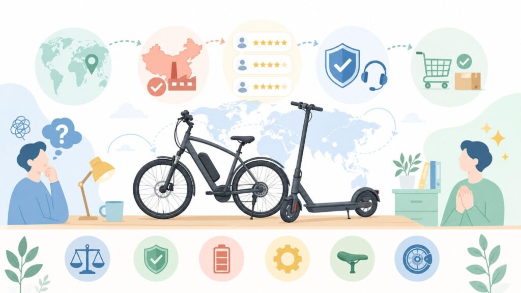 21テクノロジーはどこの国の会社？生産国・評判・サポートを徹底解説の要点を表すイラスト