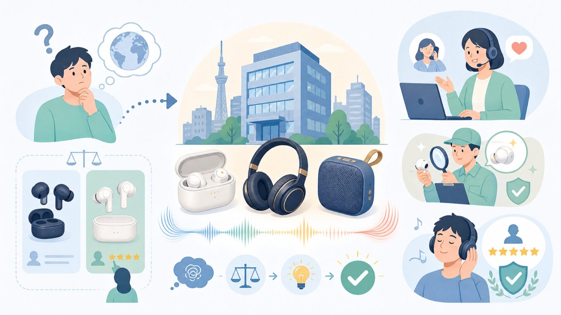 AVIOTはどこの国のブランドか——答えはズバリ「日本」を表すイラスト