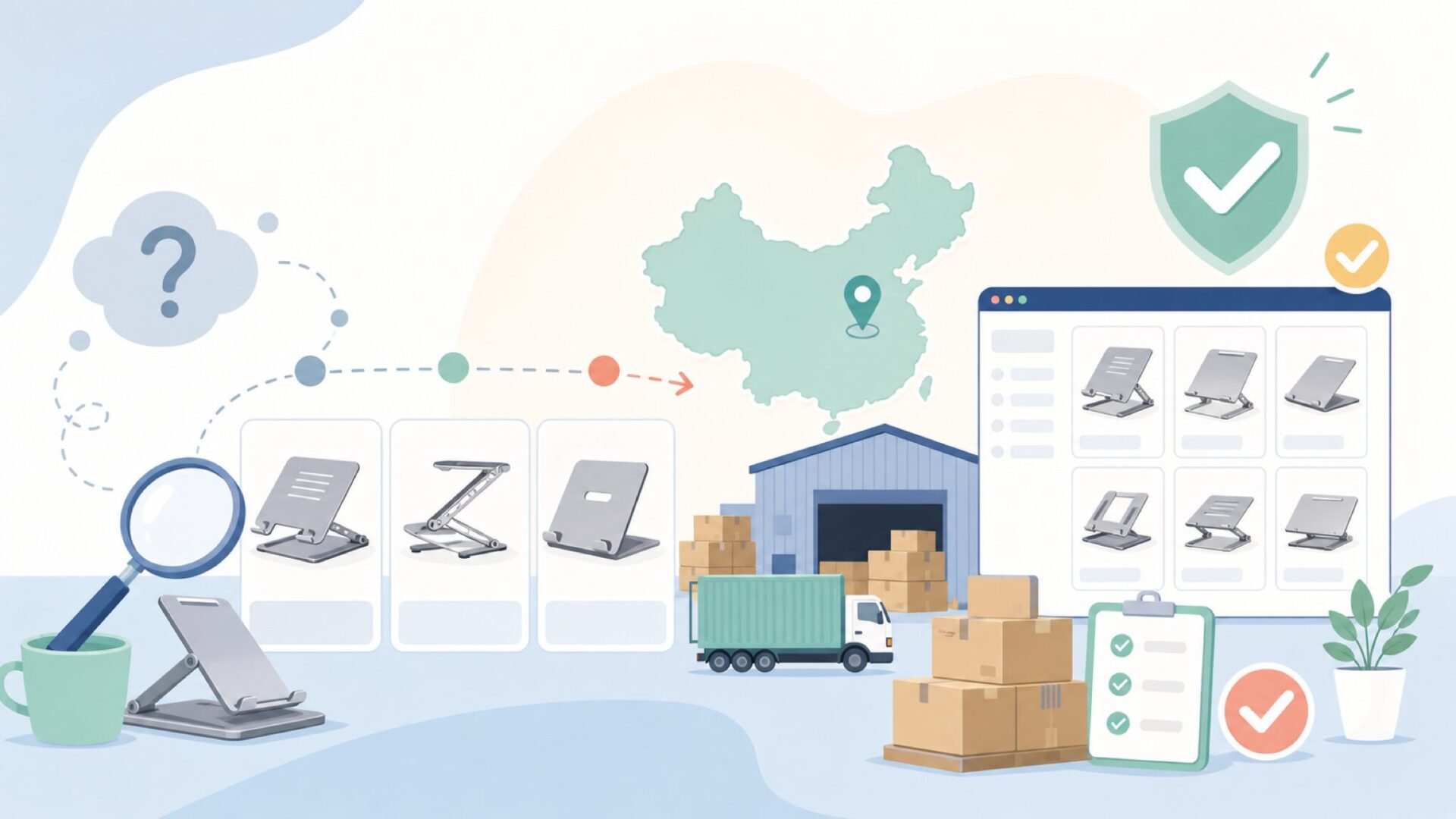 Aovihoはどこの国？ブランドの出所を調べてわかったことを表すイラスト