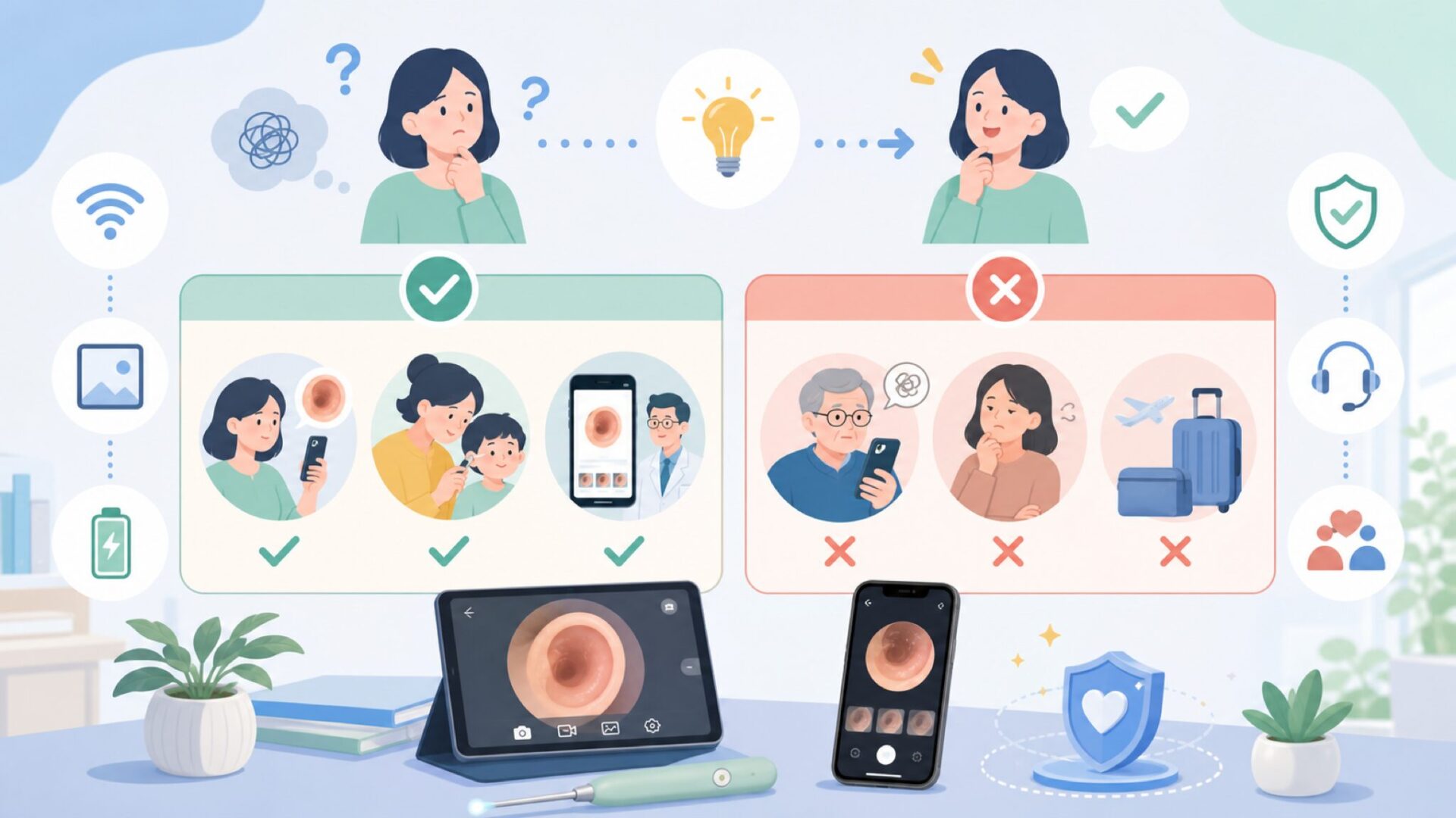 Bebirdが特に向いている人とそうでない人を表すイラスト