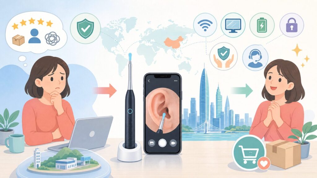 Bebirdはどこの国のメーカー？中国製品への不安を解消して購入を決めた全記録の要点を表すイラスト