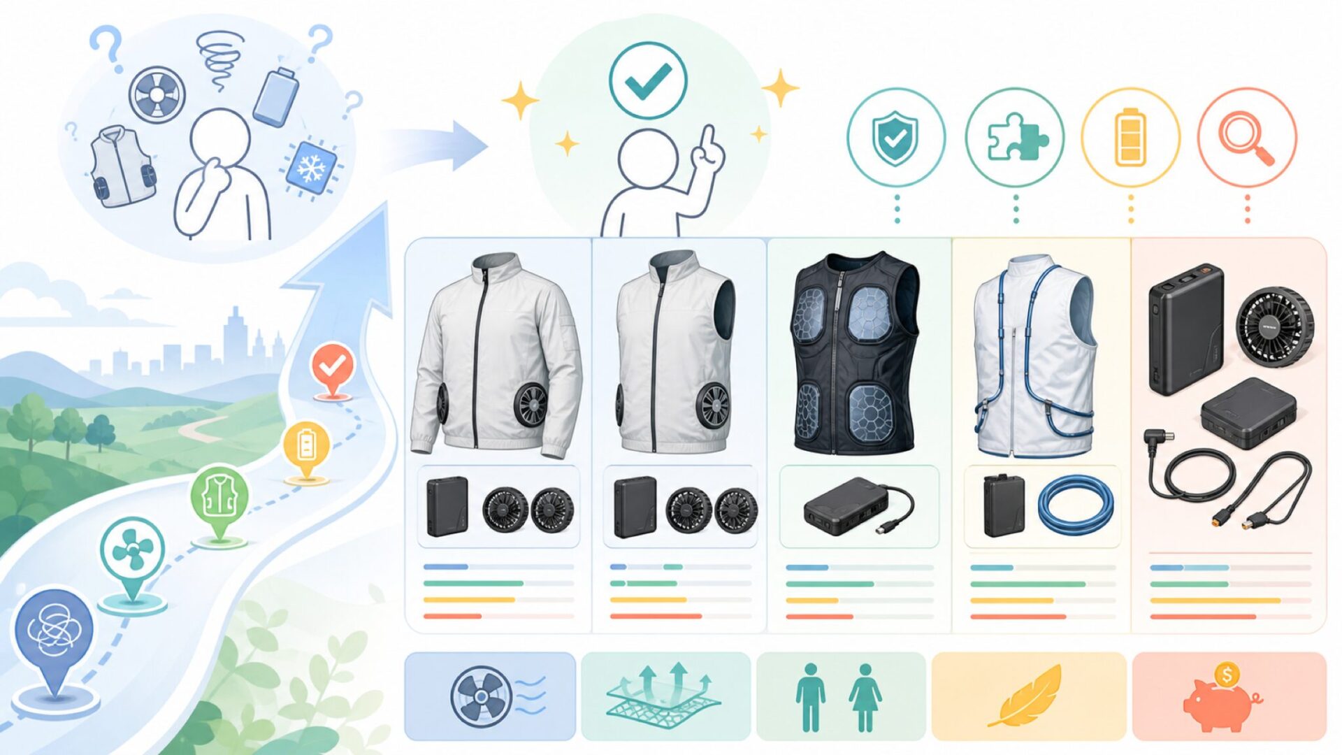 ELEMAIの製品ラインを知れば、自分に合った選択ができるを表すイラスト