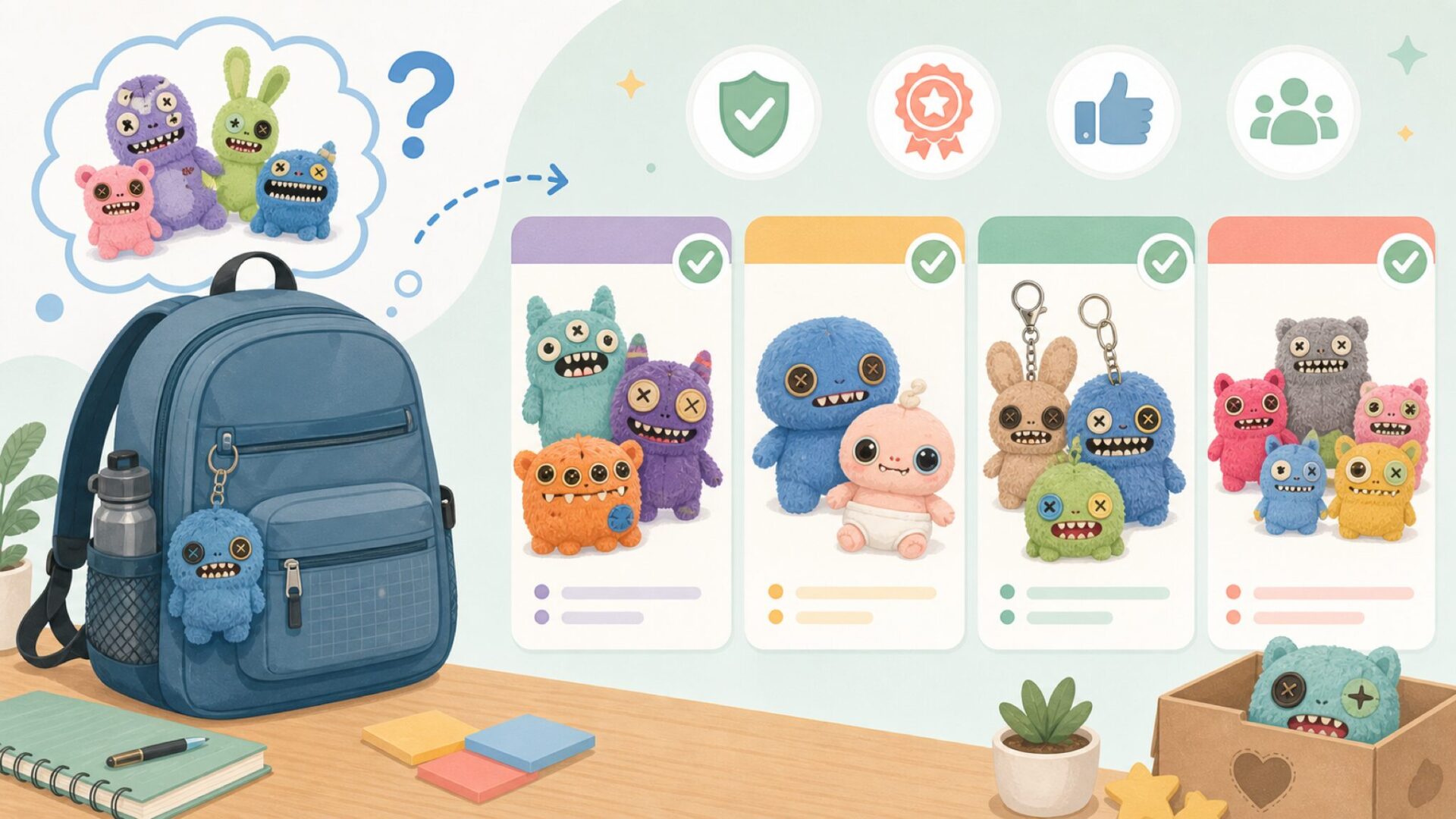 Fugglerの種類・シリーズ一覧を表すイラスト