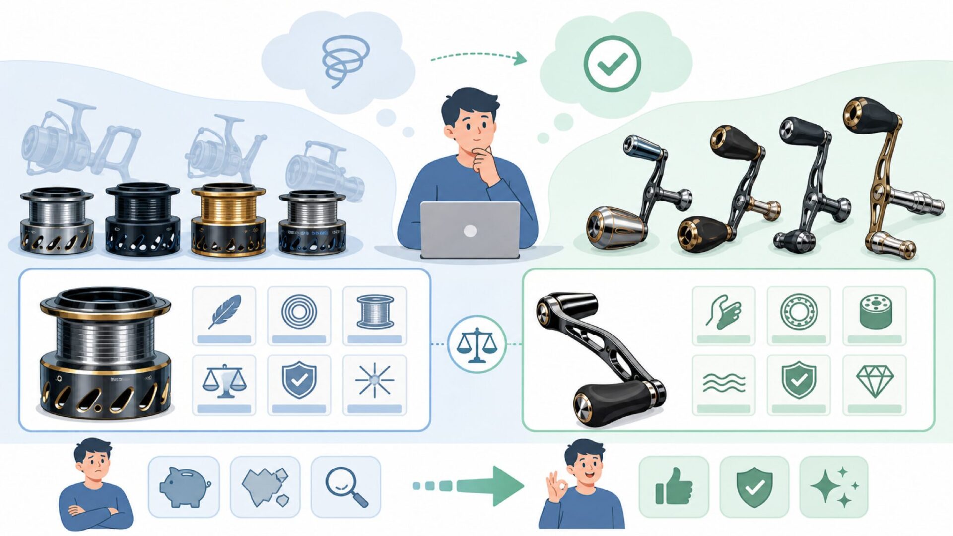 HEIGHTENとゴメクサス、どこが違うのかを表すイラスト