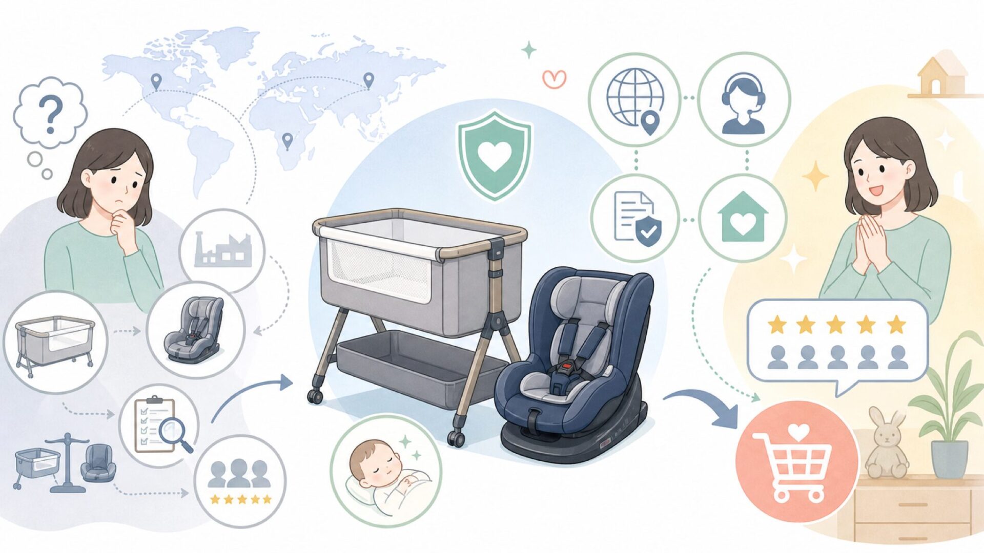HZDMJはどこの国のメーカー?安全性と実態を正直に解説の要点を表すイラスト