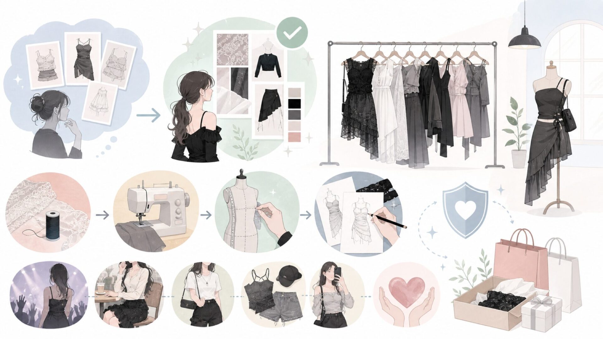 LVEUのブランドコンセプトと独自の世界観を表すイラスト