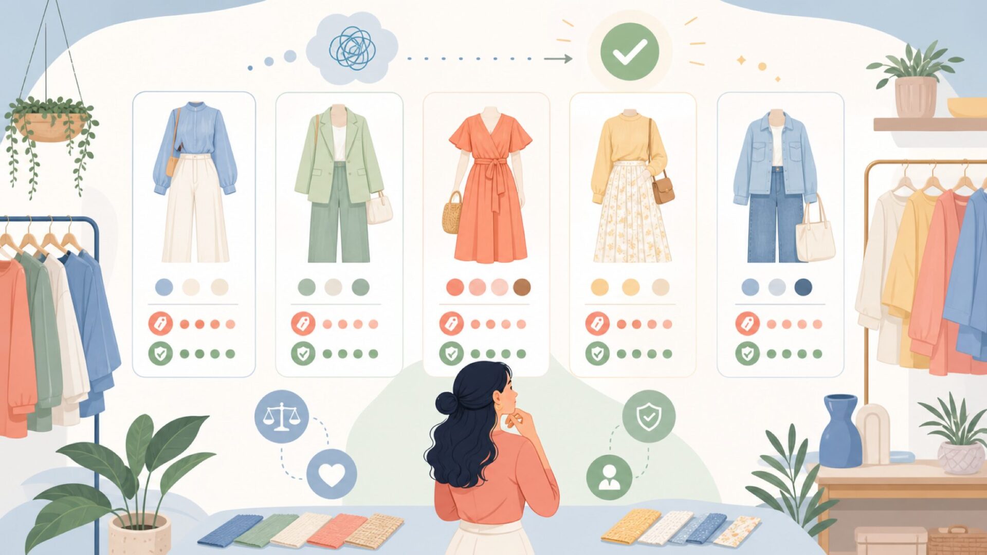 LVEUと似たテイストのブランド比較を表すイラスト