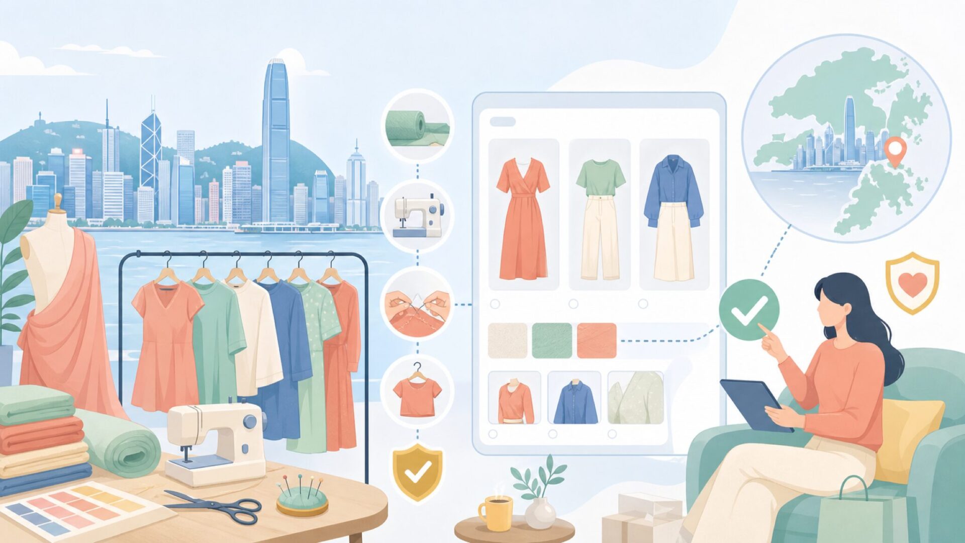 Ciderはどこのブランドかシンプルに答えると「香港発の新世代ファッションブランド」を表すイラスト