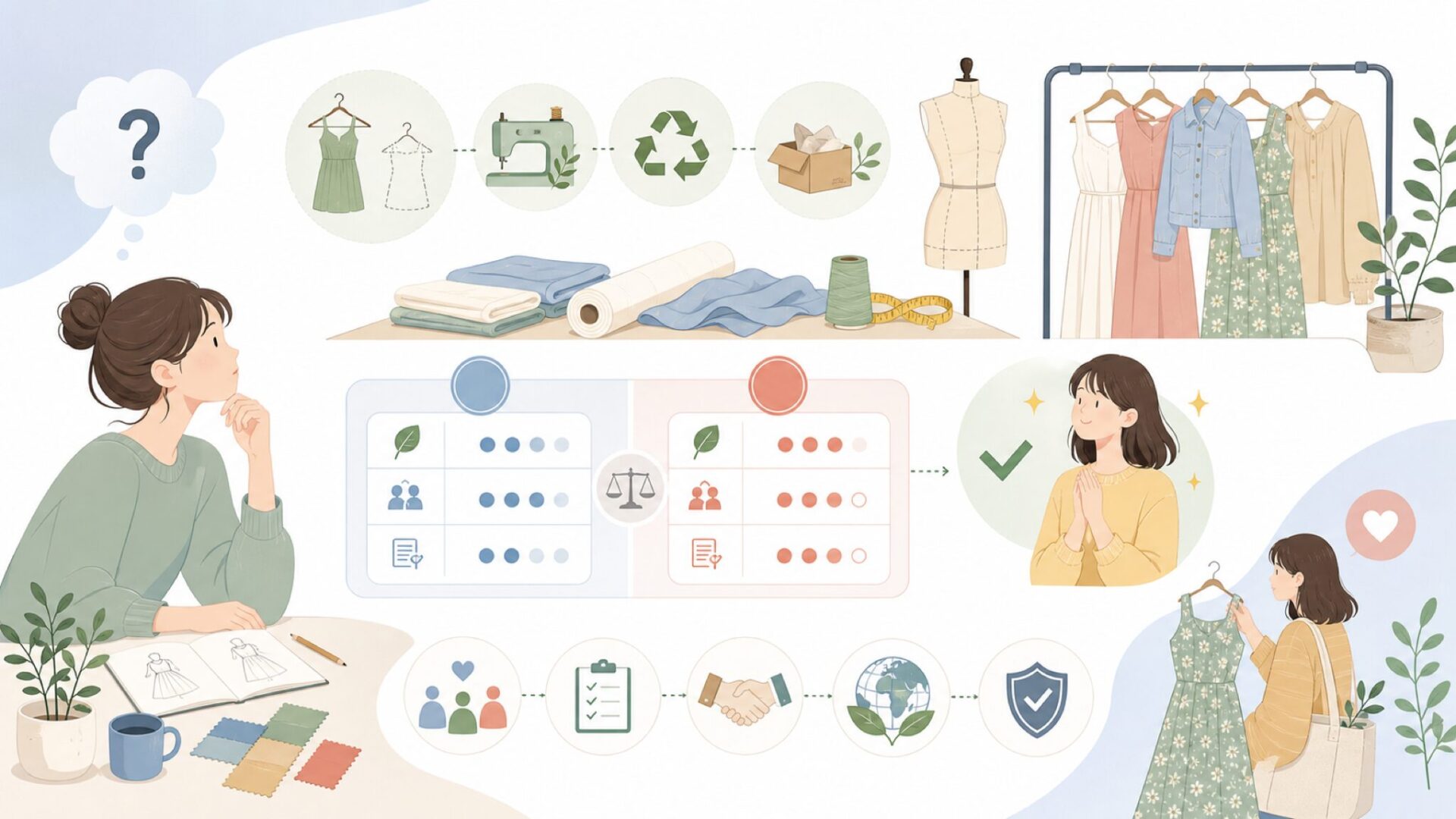 Ciderの環境・倫理面についての考え方を表すイラスト