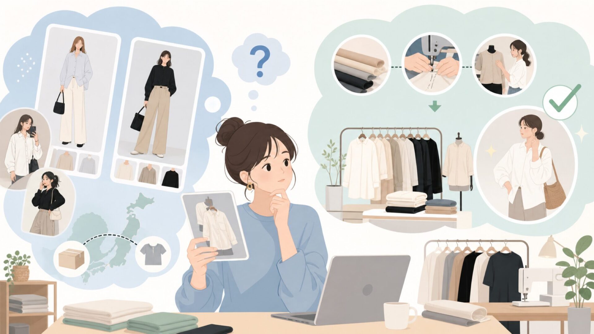 なぜcocaは韓国ブランドと勘違いされるのかを表すイラスト