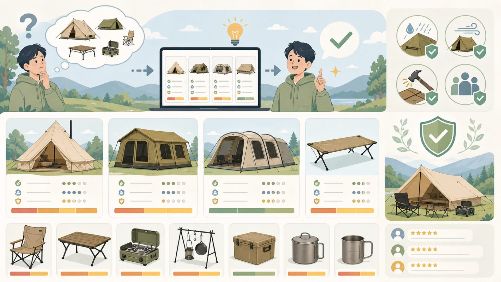 TOMOUNTの主力製品ラインナップと価格帯を表すイラスト