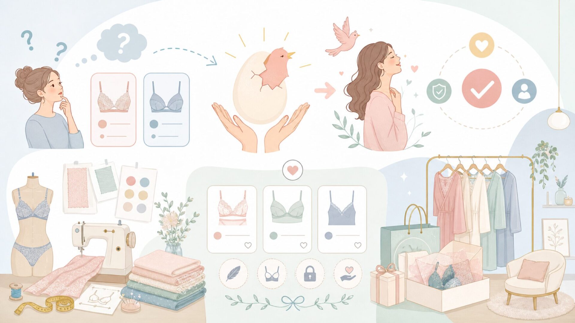 ブランド名「tu-hacci」に込められた意味を表すイラスト