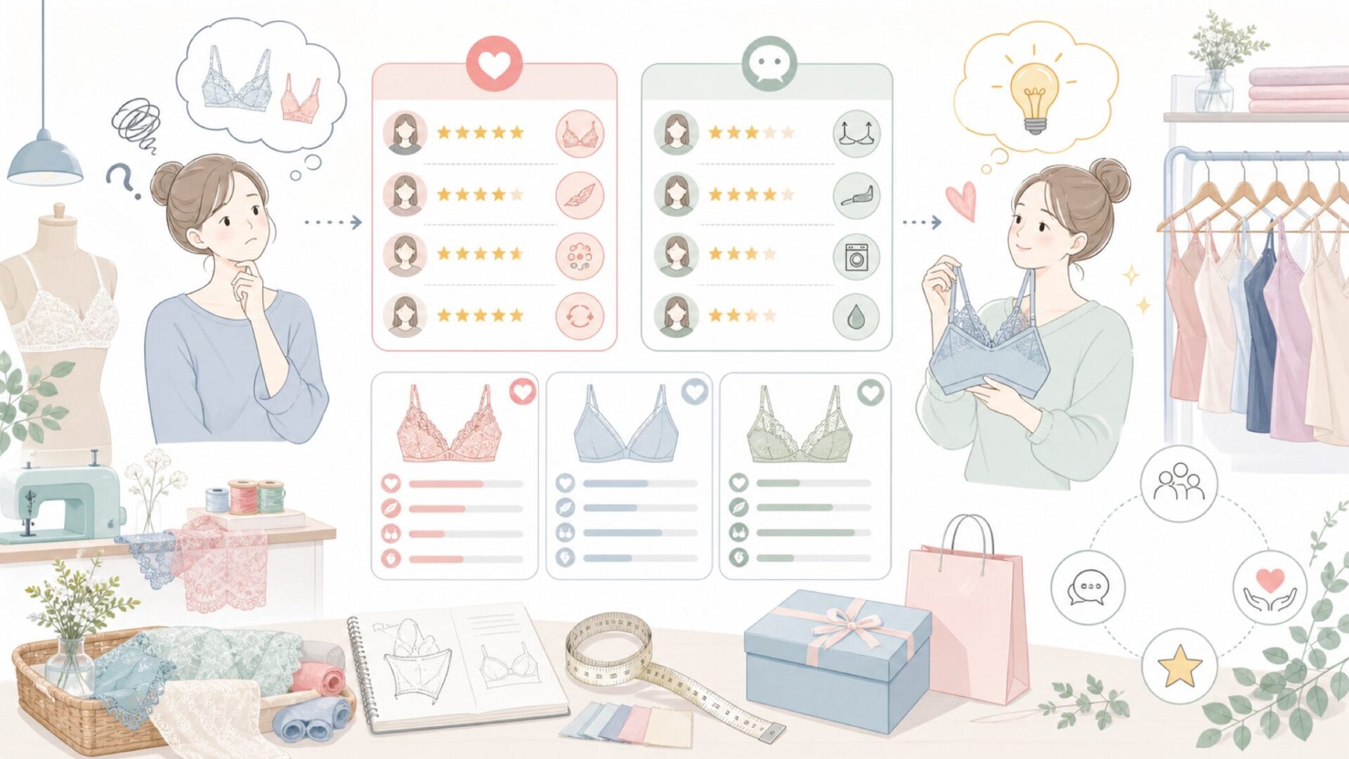 tu-hacciの実際の評判・口コミ傾向を表すイラスト