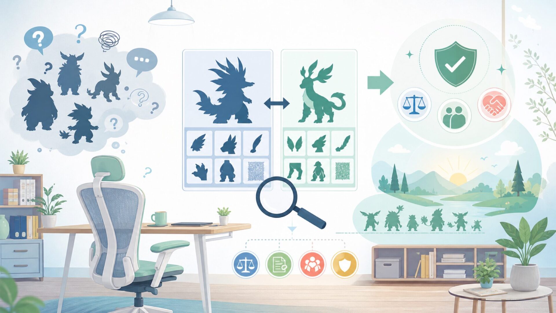 「ポケモンのパクリ」疑惑——事実と誤解を整理するを表すイラスト