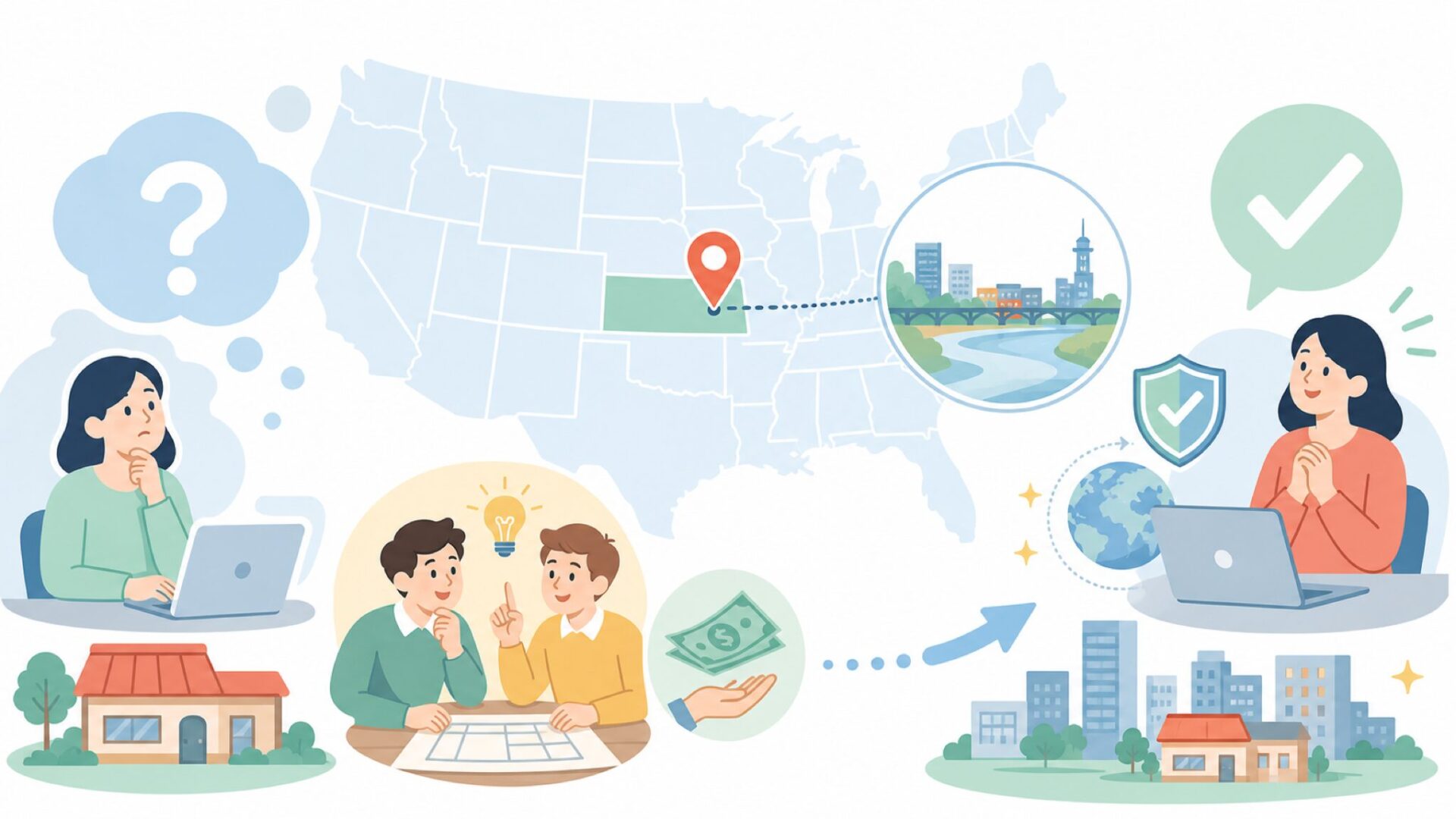 ピザハットはどこの国？結論はアメリカ合衆国発祥を表すイラスト