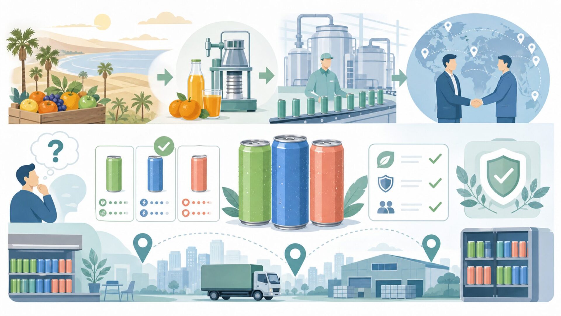製造元Monster Beverage Corporationの企業概要を表すイラスト