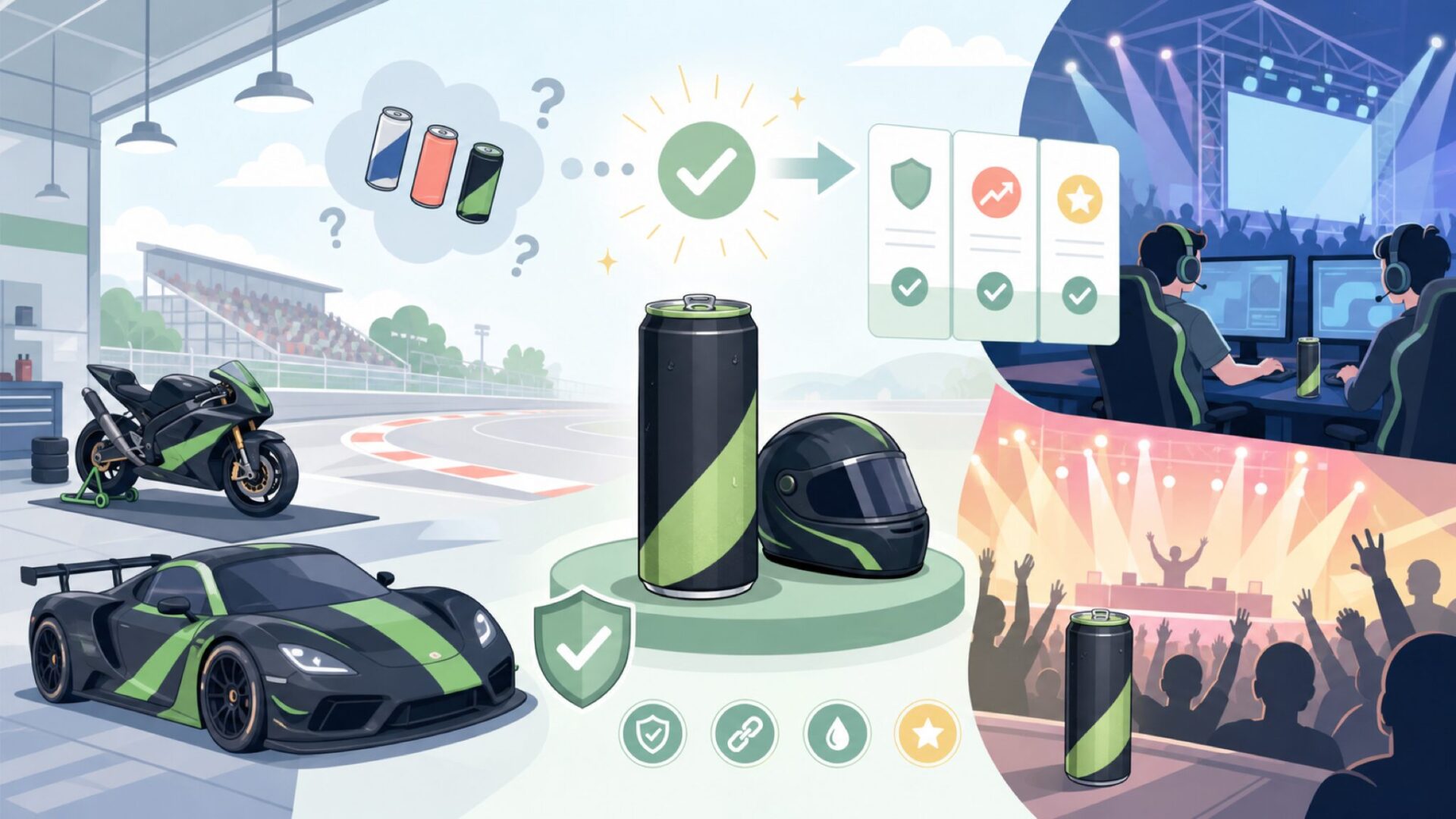 モータースポーツ戦略が作ったブランドイメージを表すイラスト