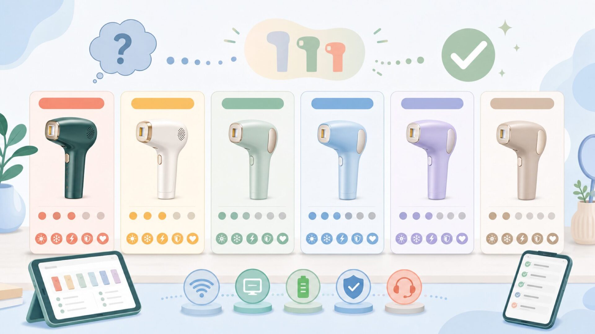 目的別に選ぶUlike人気モデル6選を表すイラスト