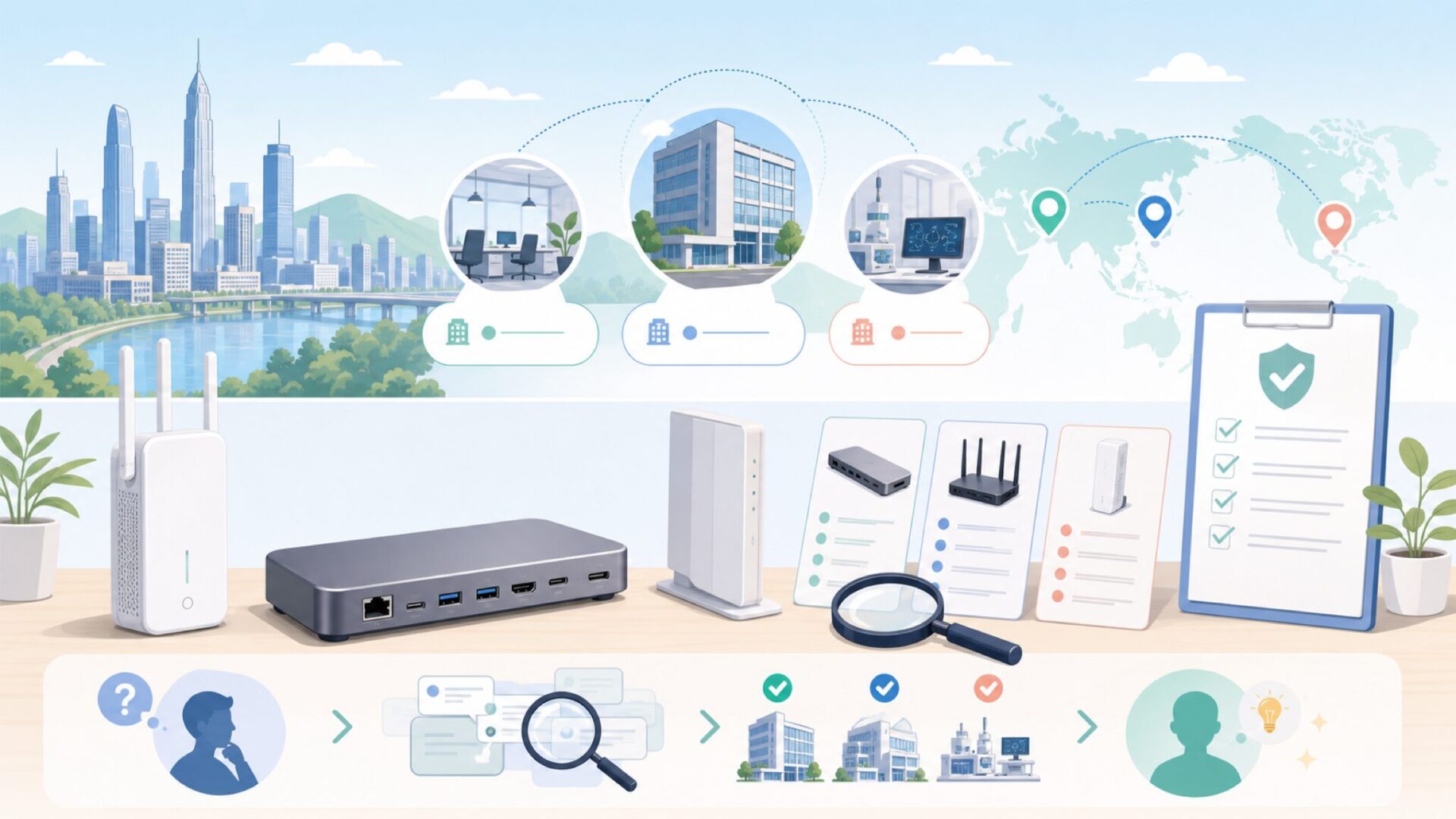 Wavlinkはどこの国の会社か—深圳発メーカーの素顔を表すイラスト