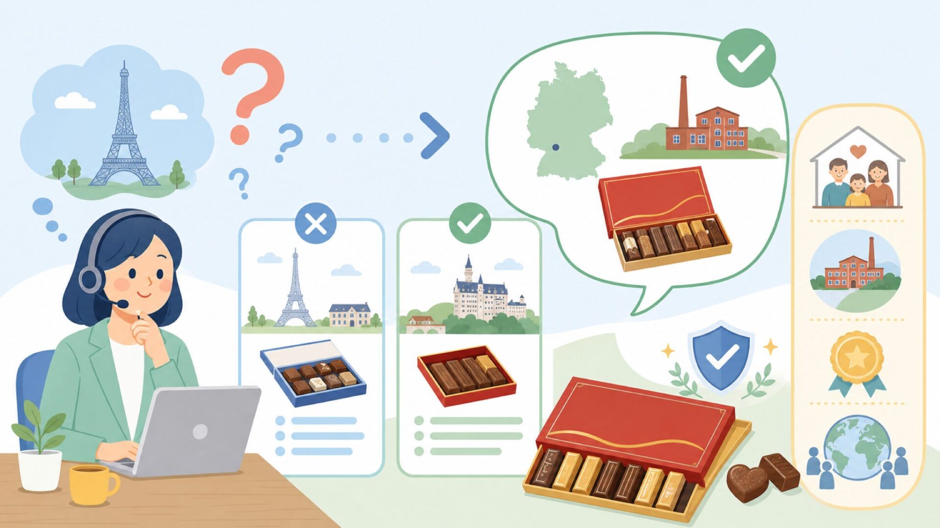 merciはどこの国？答えはドイツ。老舗「ストーク社」が手がける感謝のチョコレートを表すイラスト