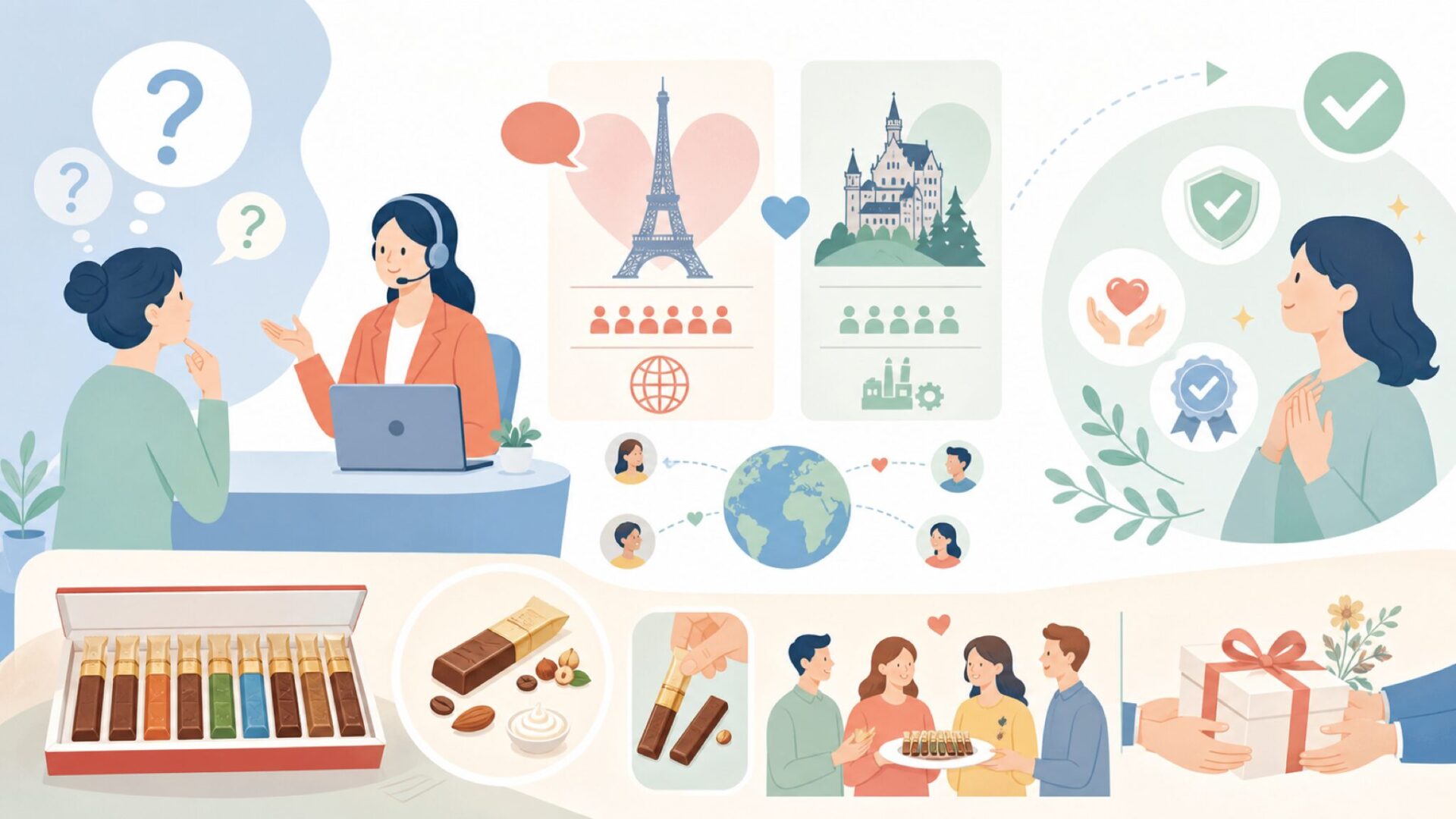 なぜフランス語の名前なのにドイツ製？merciブランド誕生のストーリーを表すイラスト