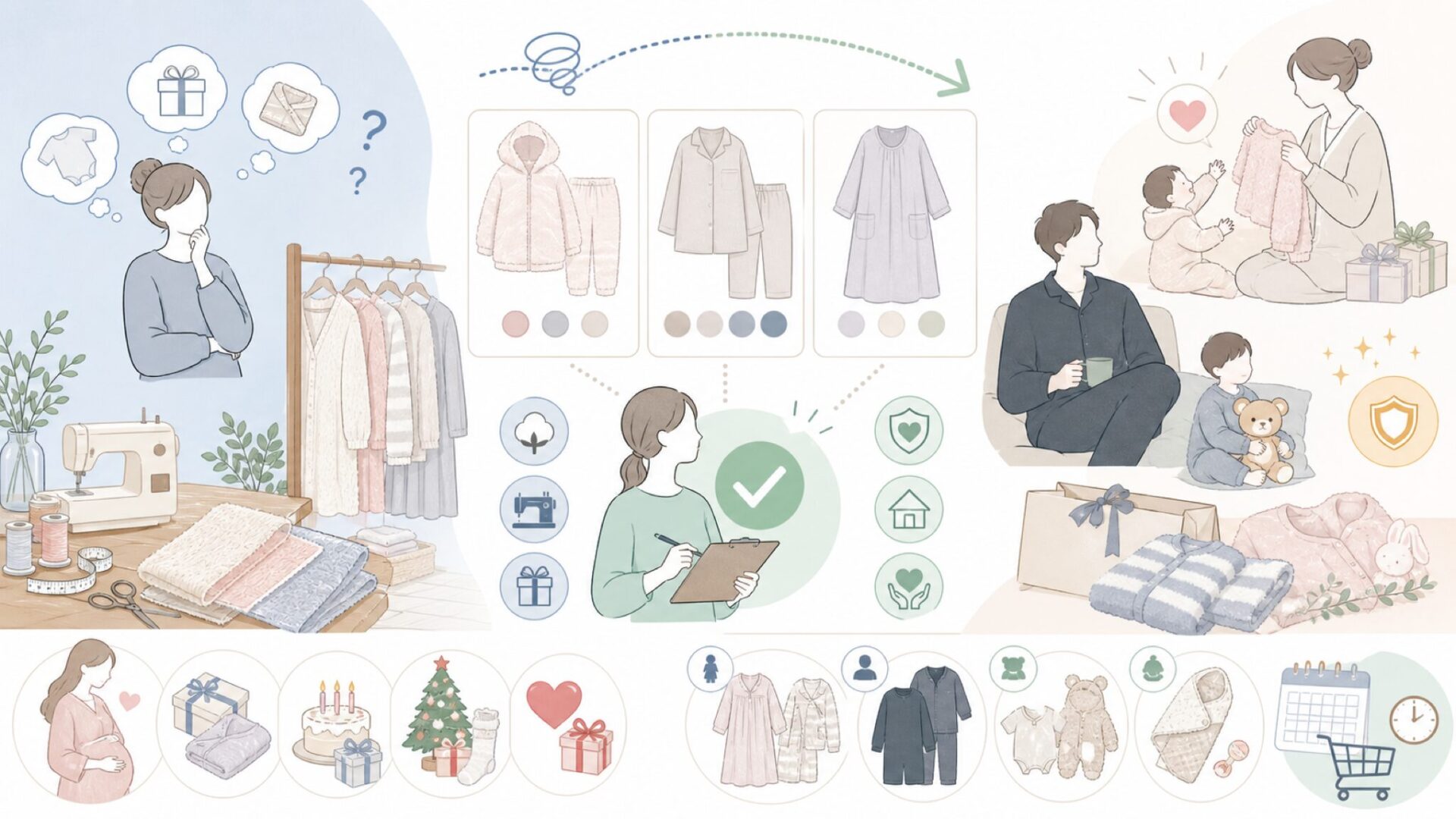 日本ブランドだから安心して贈れる人気アイテムと選び方のコツを表すイラスト