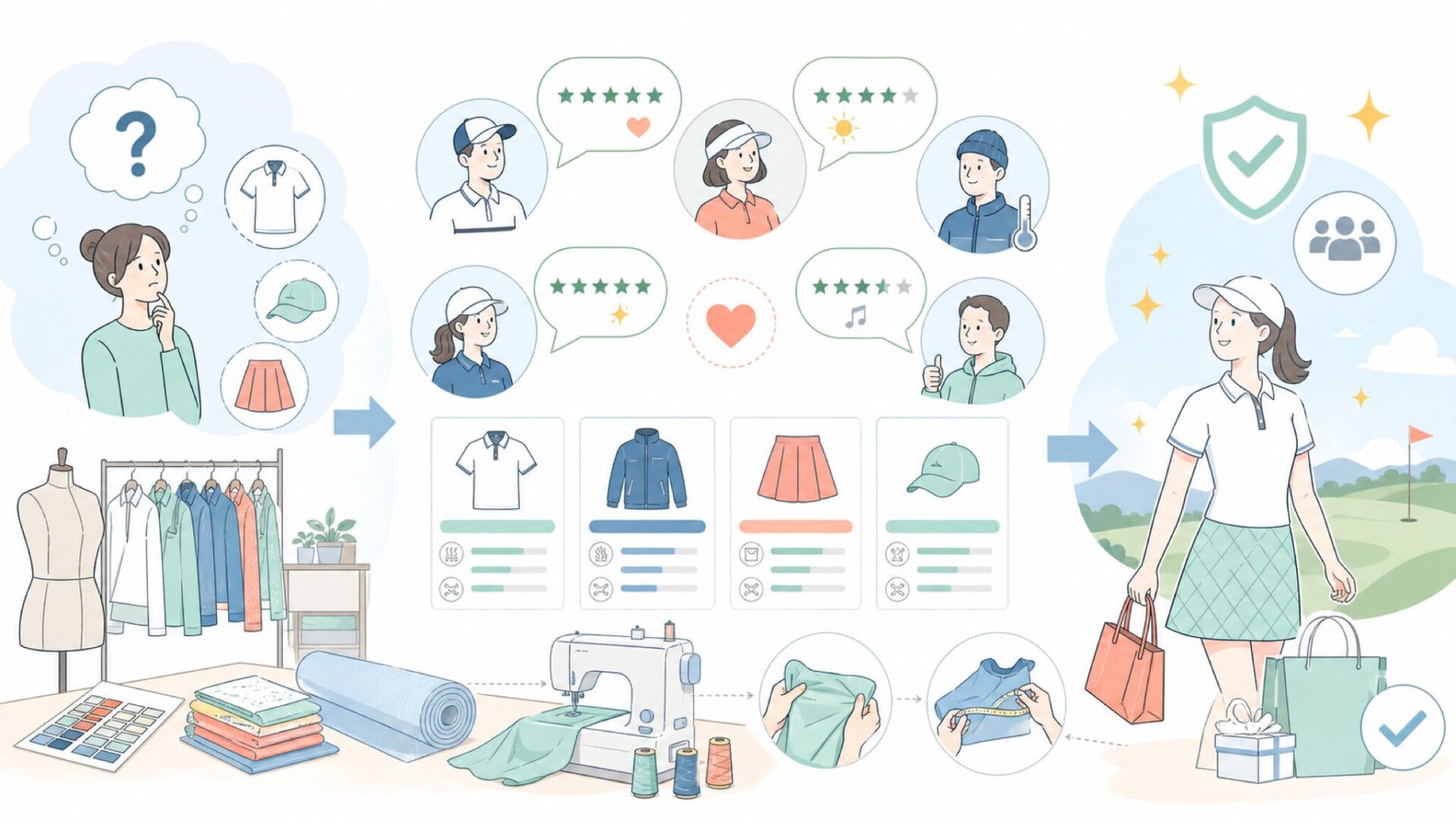 パーリーゲイツの評判・口コミとターゲット層を表すイラスト