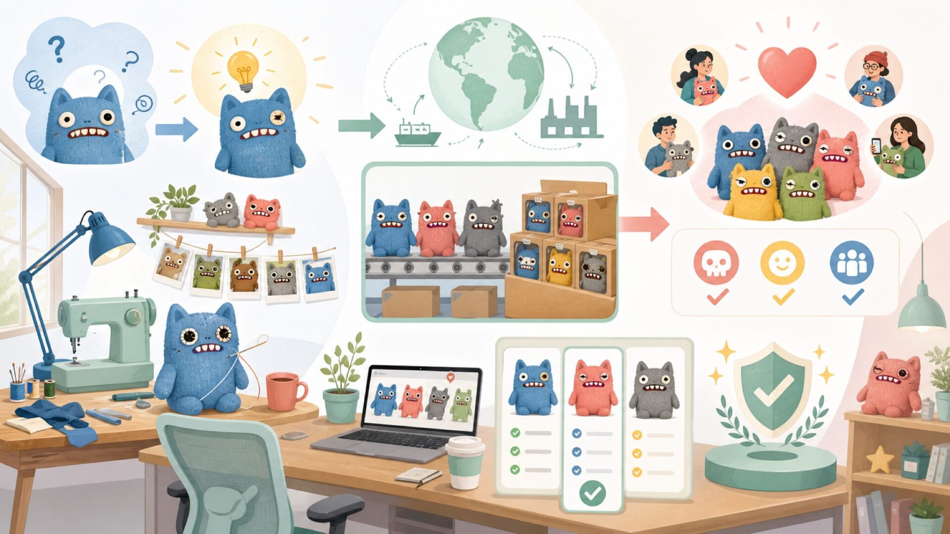 ファグラー誕生の背景とブランドストーリーを表すイラスト