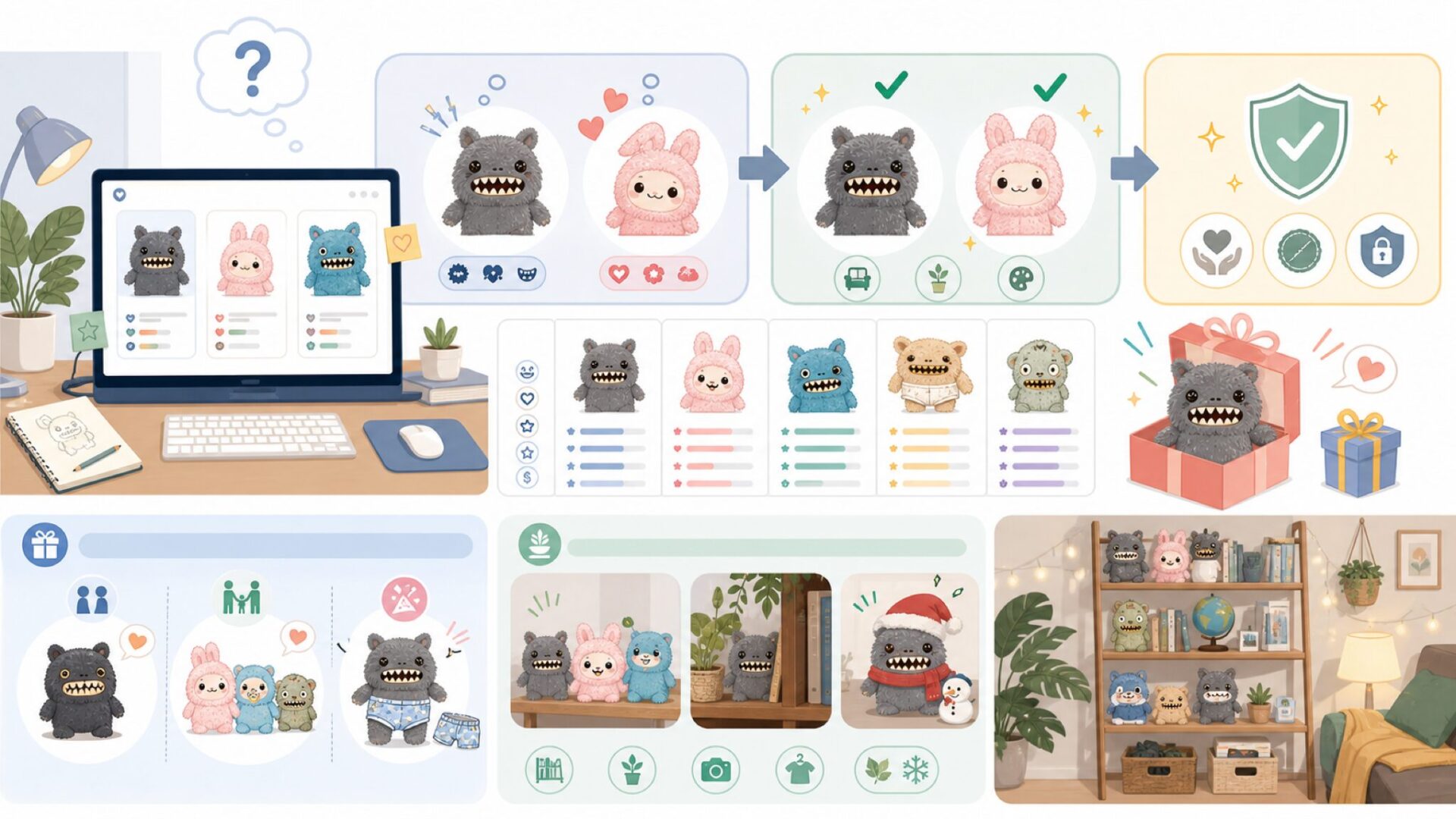 ファグラーを選ぶときのコツとプレゼント活用法を表すイラスト