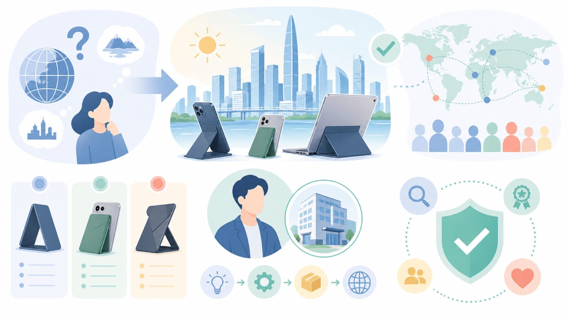 MOFTはどこの国のブランド？結論と運営会社をやさしく整理を表すイラスト