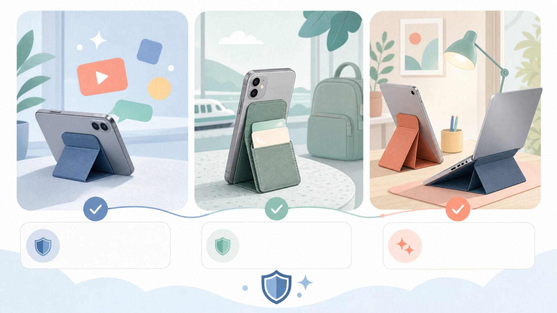 はじめてのMOFTにおすすめのタイプ別ベストバイを表すイラスト