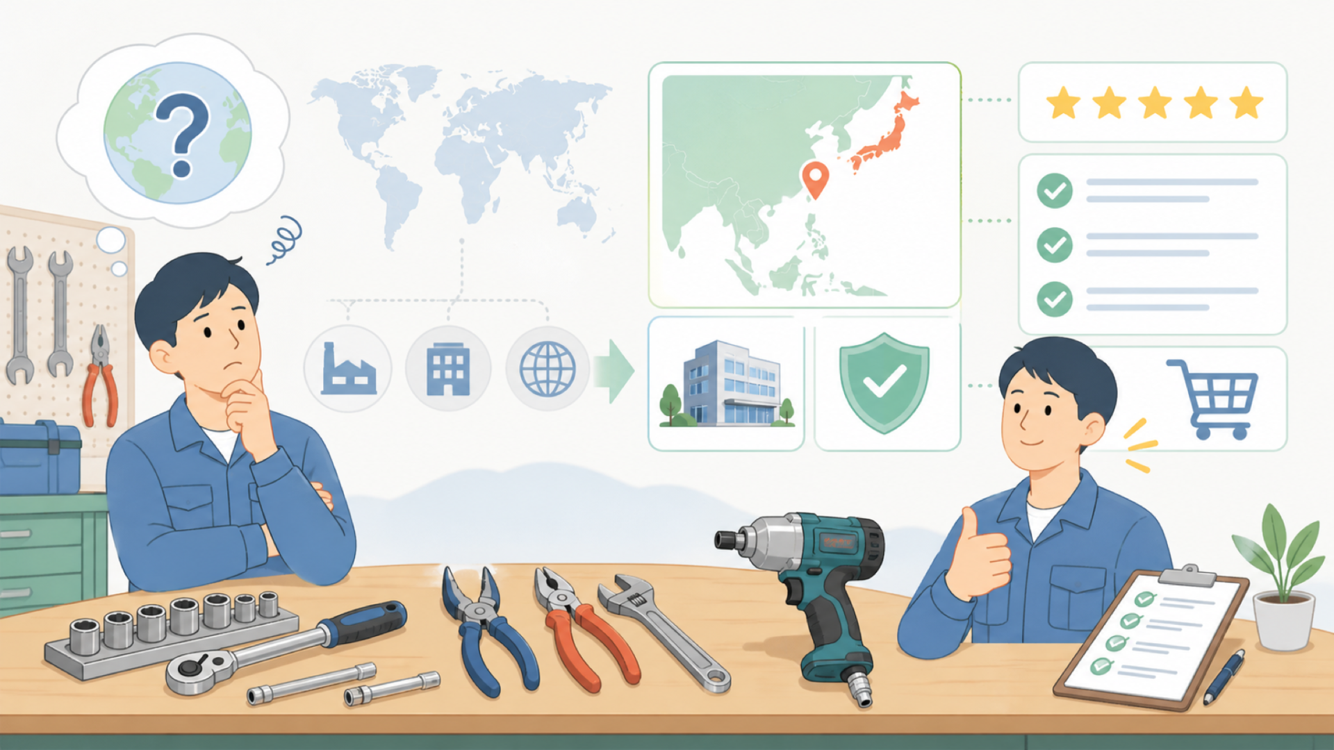 イチネンTASCOはどこの国の会社？本社所在地と信頼性を解説の要点を表すイラスト