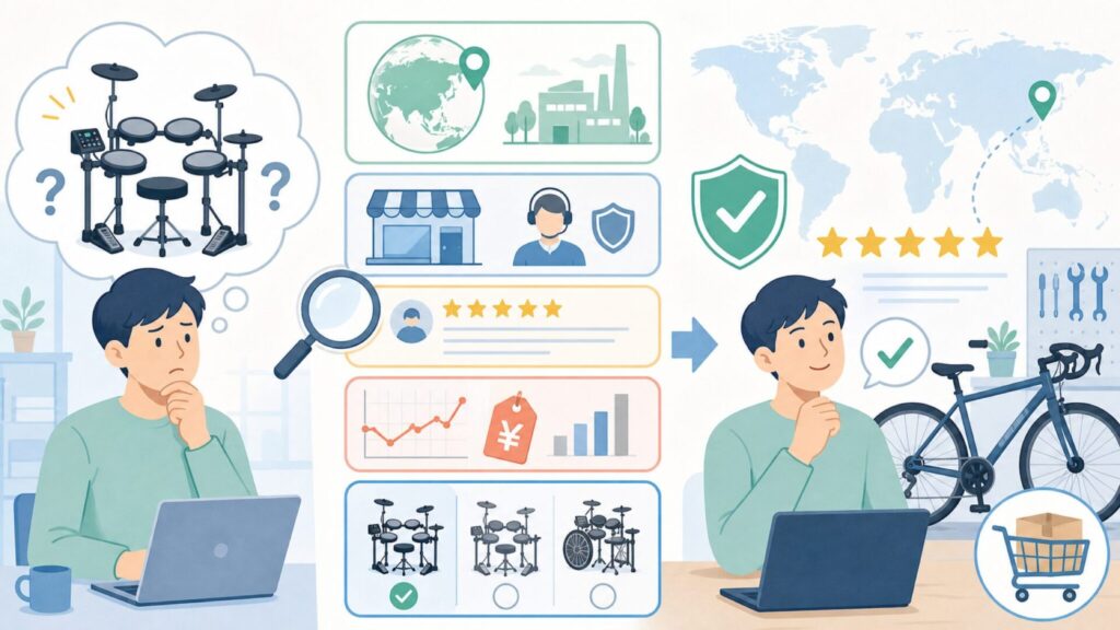ELEDORAはどこの国のブランド？運営会社と評判・価格を解説の要点を表すイラスト