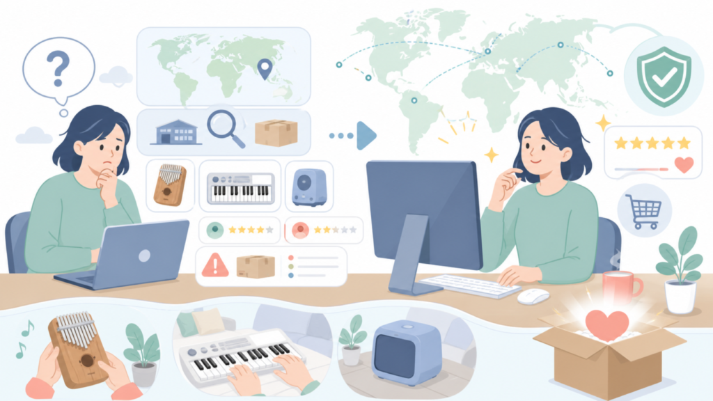 ONETONEはどこの国？購入前に見るべき評判と選び方の要点を表すイラスト