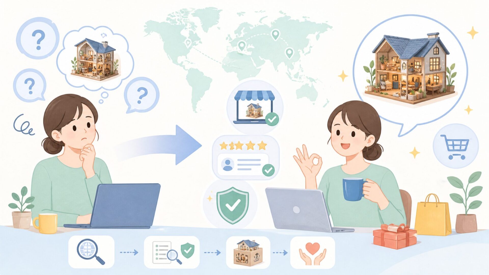 Rolifeはどこの国?日本の正規ストア・見分け方ガイドの要点を表すイラスト
