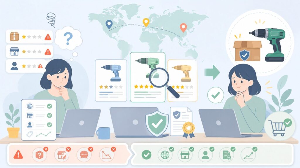 TaskStarはどこの国のブランド？信頼性と選び方を徹底解説の要点を表すイラスト