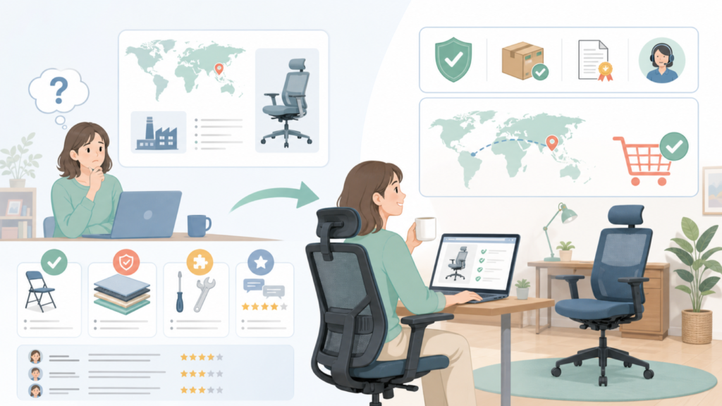 BTtimeはどこの国のブランド？運営会社と口コミの実態の要点を表すイラスト
