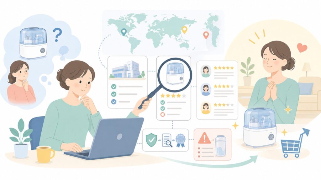 Hi-Roseはどこの国のブランド？運営会社と口コミを徹底解説の要点を表すイラスト