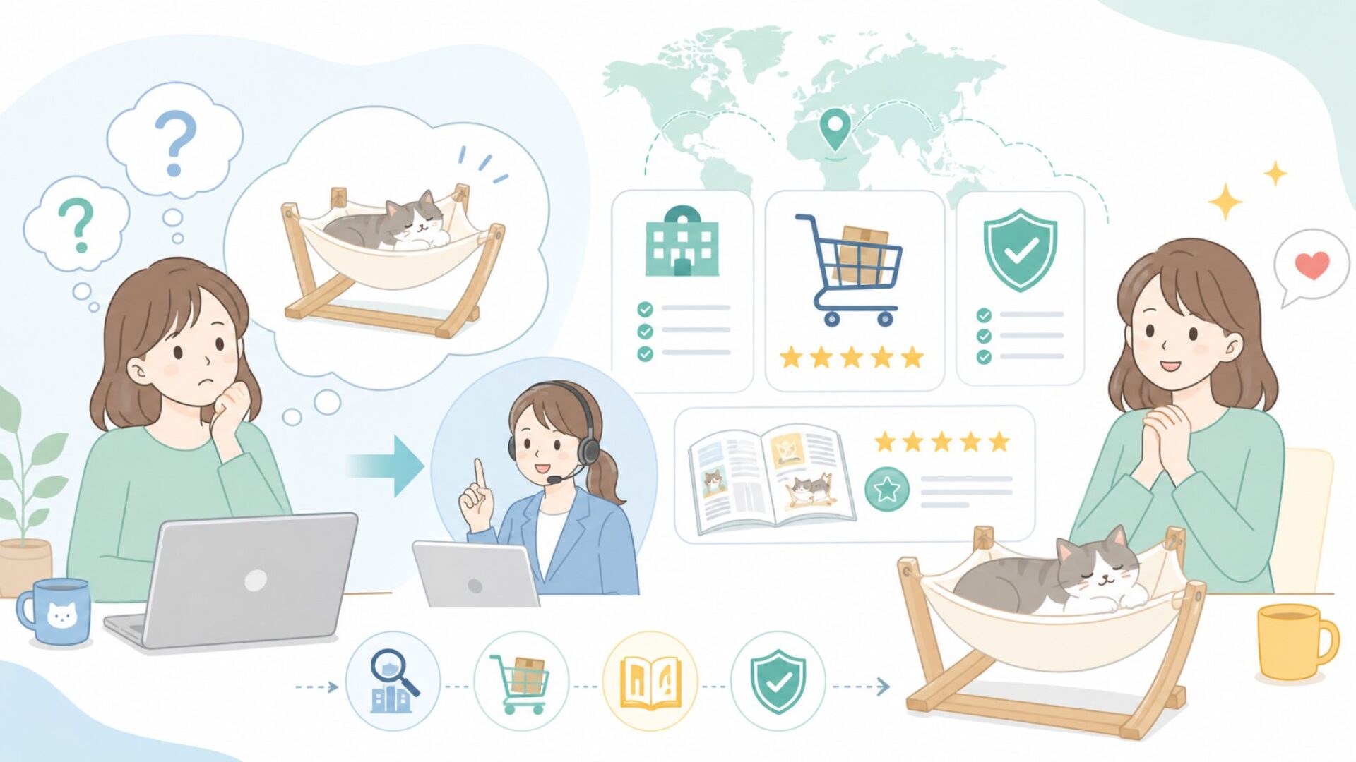 fabuon life どこの国？企業情報とAmazon購入まとめの要点を表すイラスト