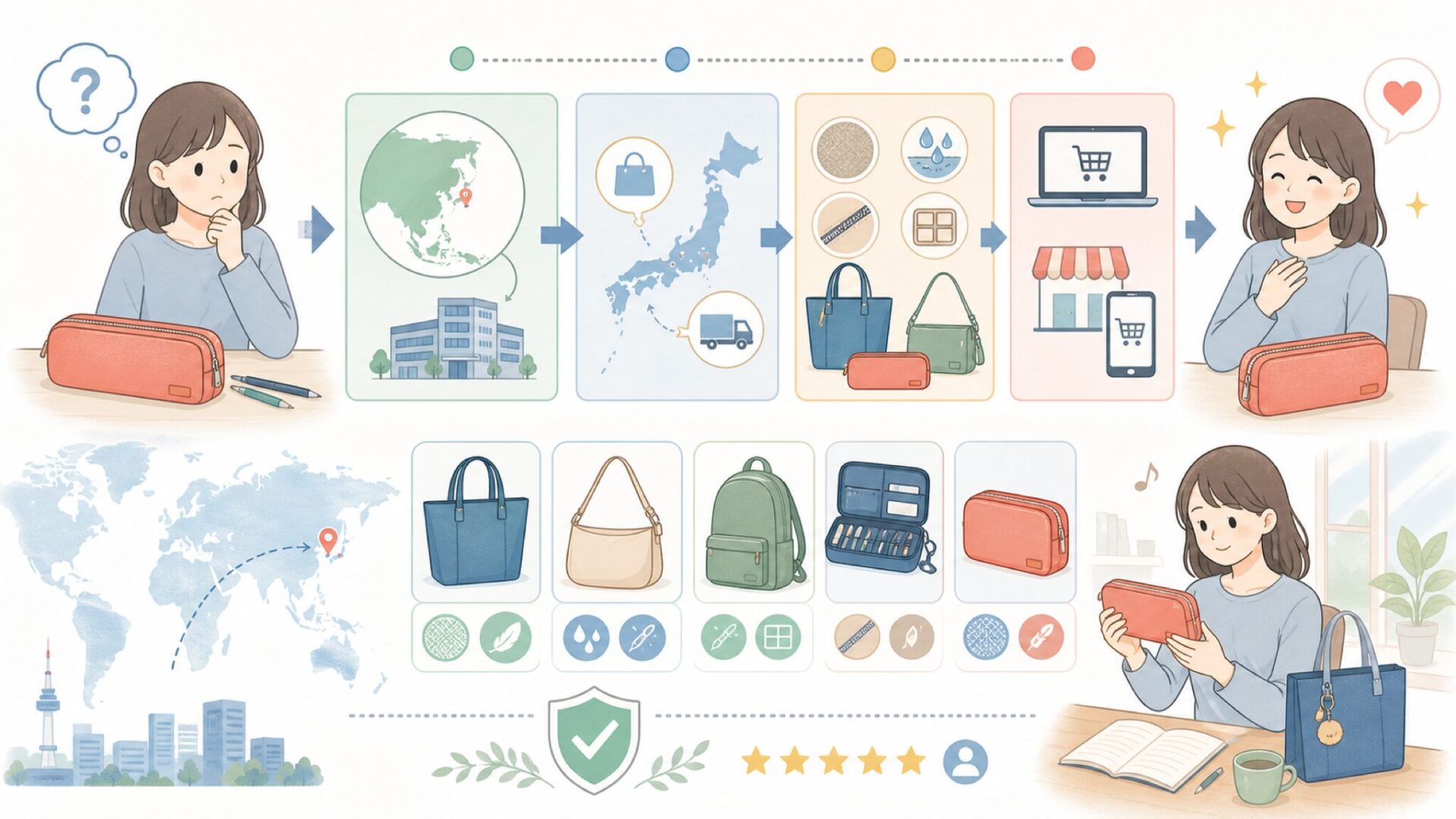 LOONLOONはどこの国のブランド？会社概要と日本販売店ガイドの要点を表すイラスト