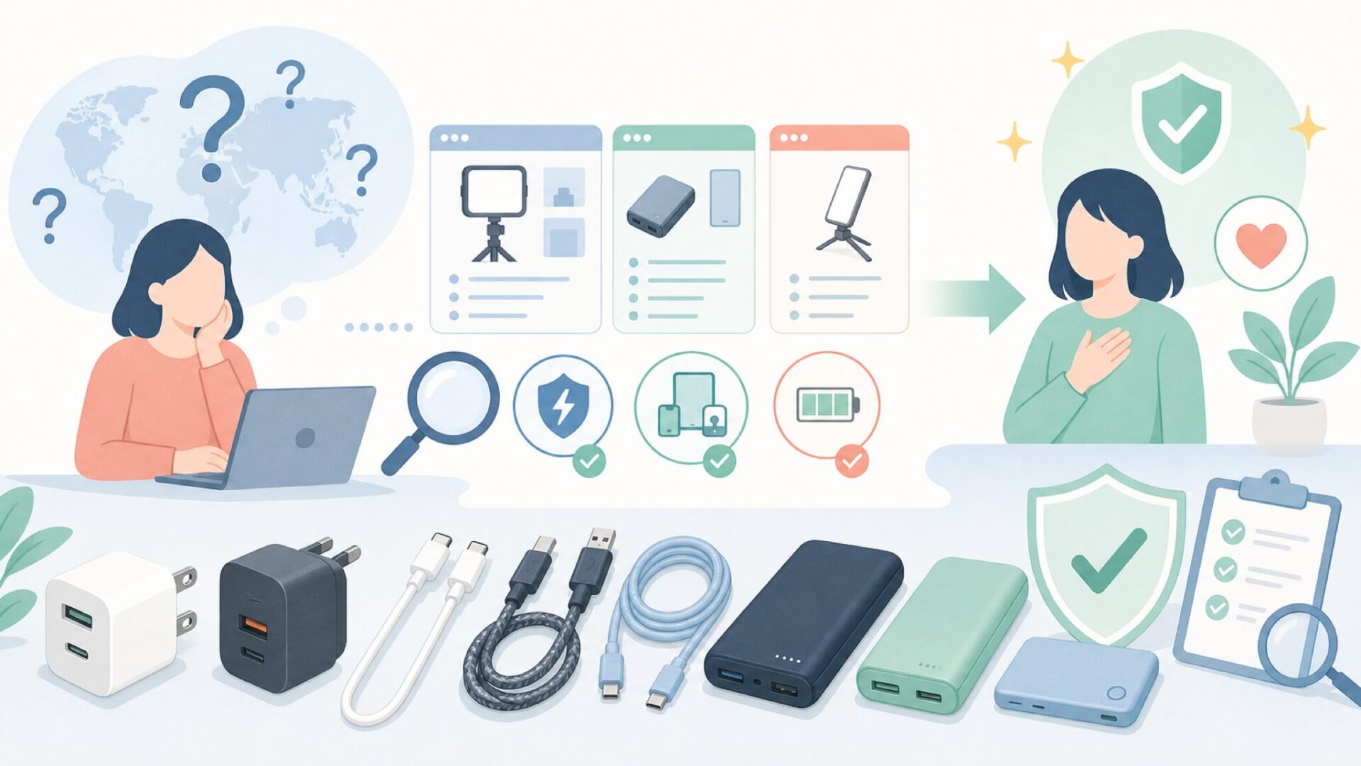 NiceVeediはどこの国のブランド？運営会社を確認するを表すイラスト