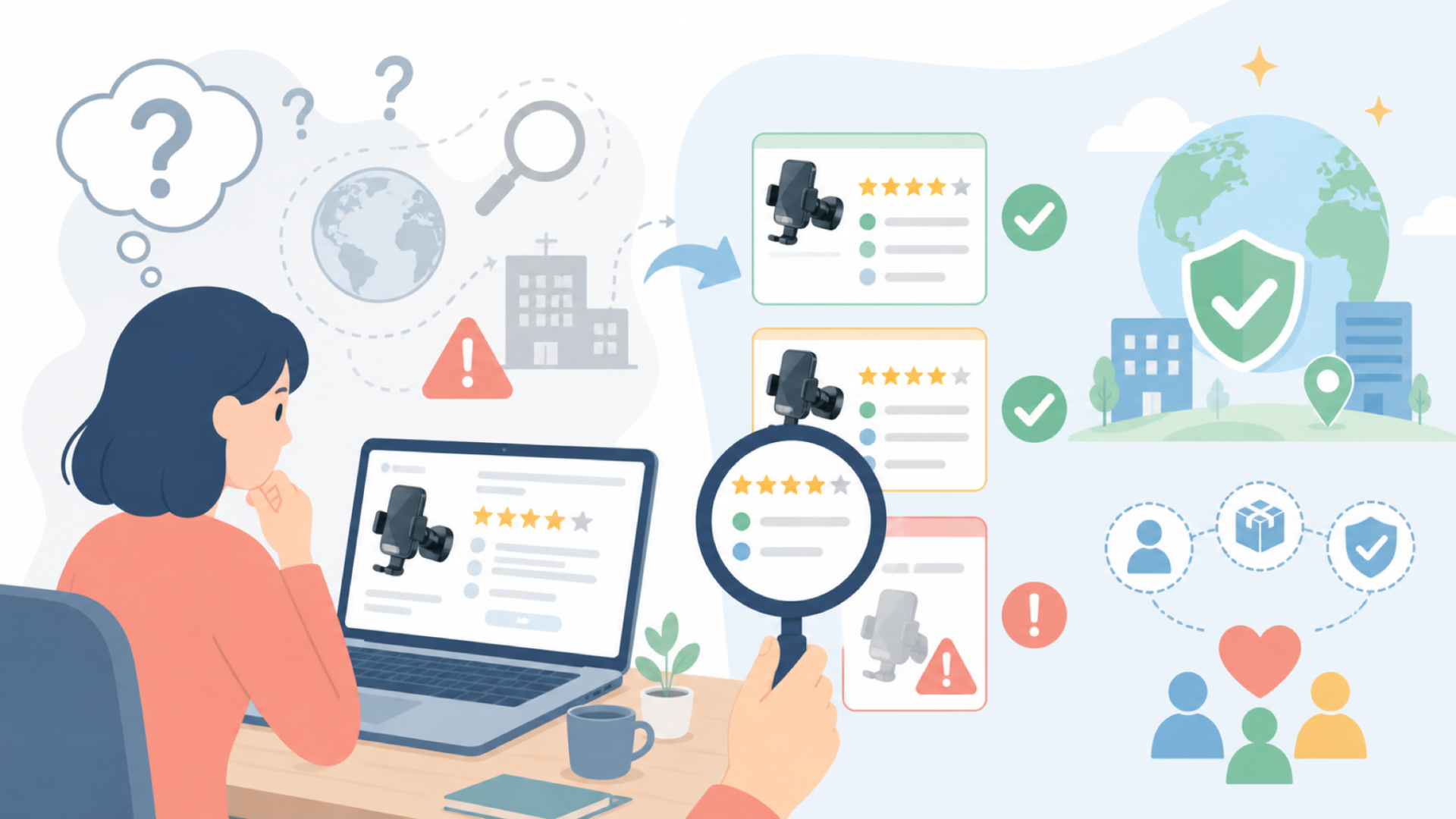 SMARTABLはどこの国のブランド?運営会社と拠点を確認するを表すイラスト