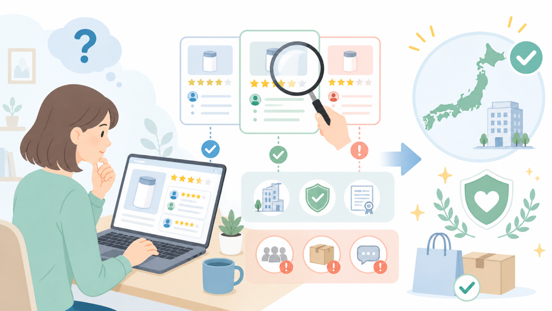 REENEWはどこの国のブランド？結論と運営会社を表すイラスト