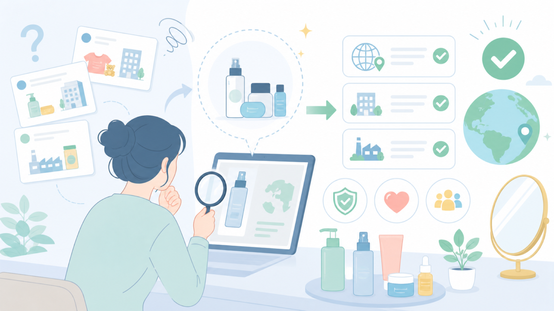 Bebemaxはどこの国のブランド？運営会社・販売元を確認するを表すイラスト