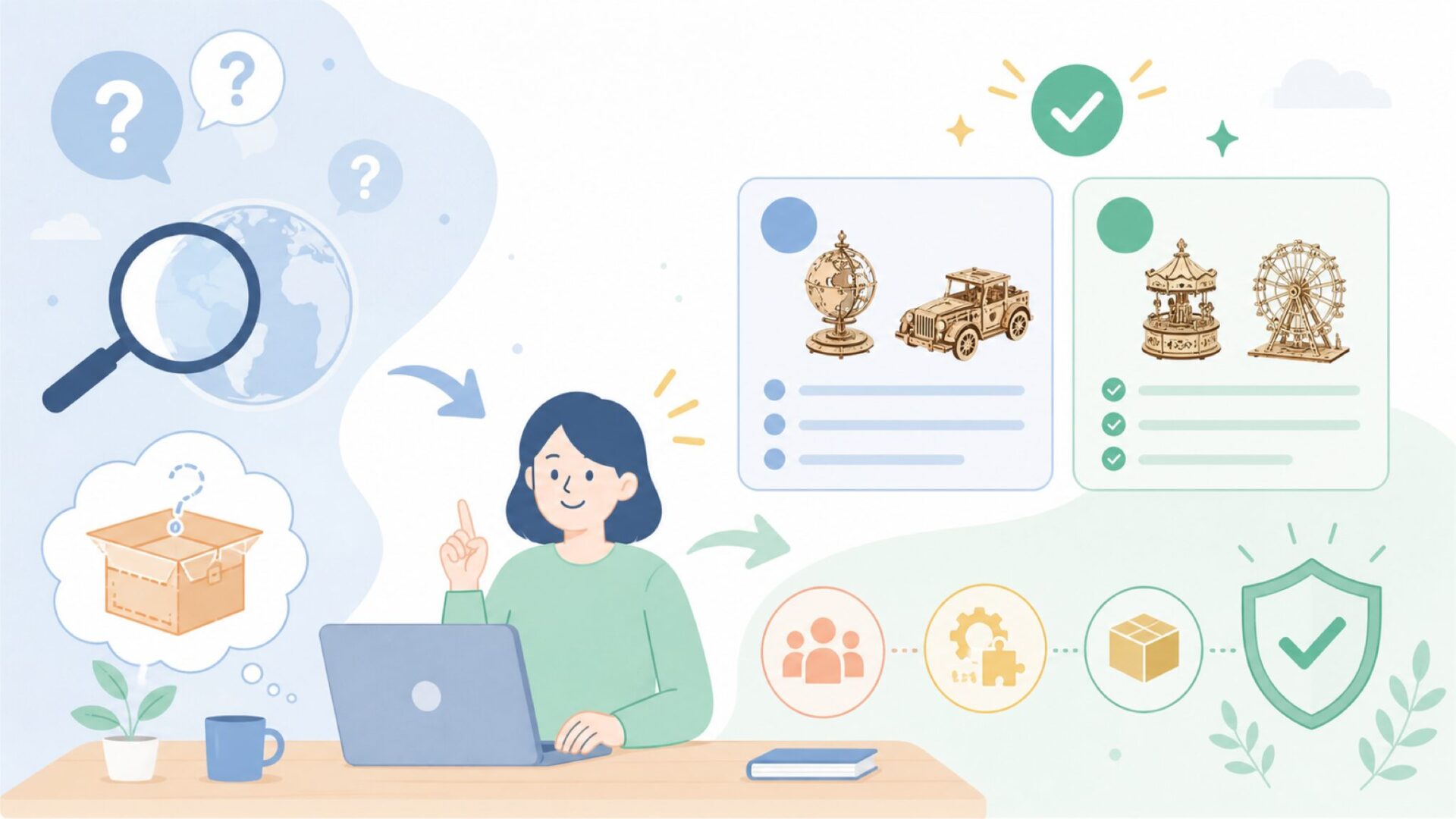 ROKRはどこの国のブランド？運営会社ROBOTIMEとの関係を表すイラスト