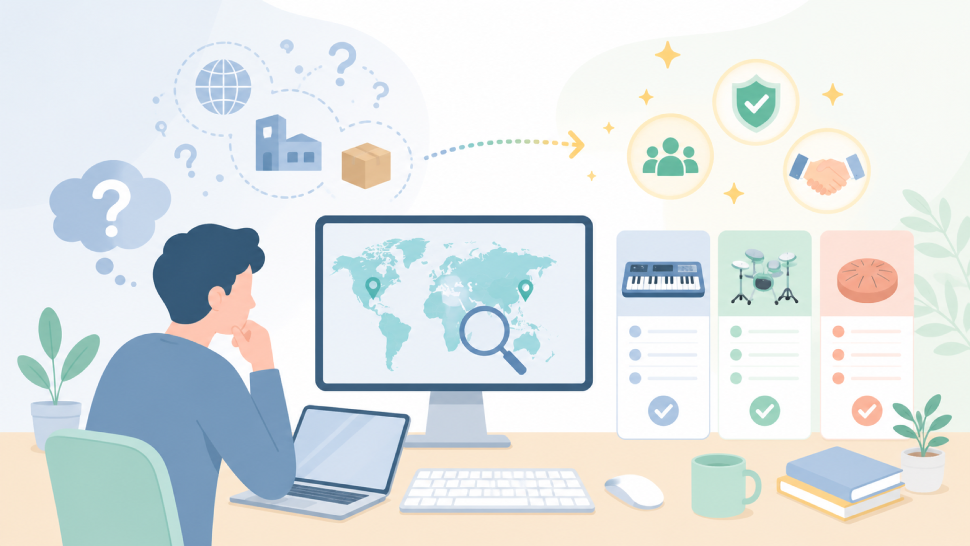 ONETONEはどこの国のブランド？運営会社を確認を表すイラスト