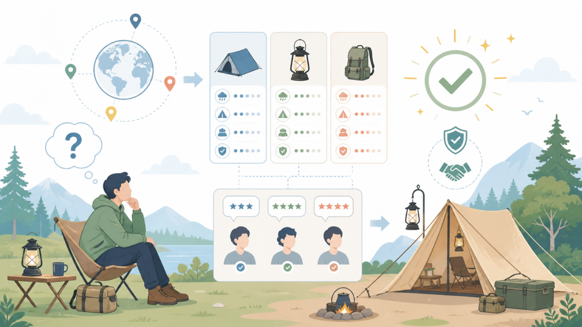 Barebones Living(ベアボーンズリビング)はどこの国のブランド？を表すイラスト